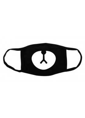 Черная защитная маска с принтом мордочки