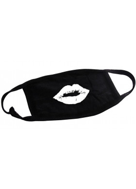 Черная защитная маска с принтом губ, 5 шт.