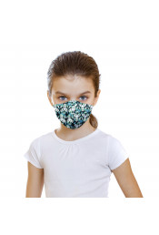 Детская защитная зеленая маска с принтом